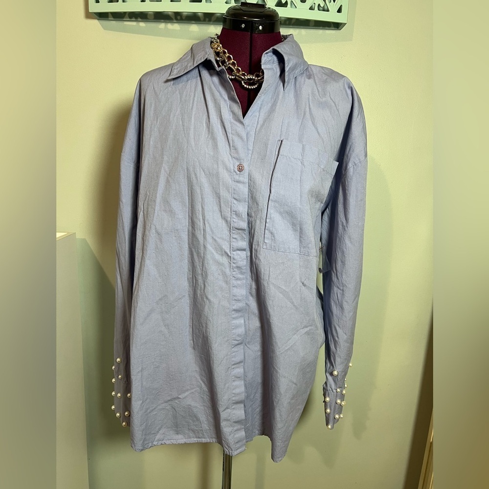 Truly 4 You Top Button Down Shirt Women’s Size XL. NWT